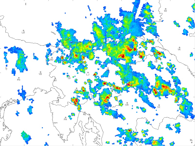 radarska slika padavin