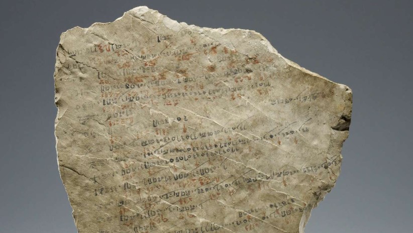 ostracon, stari Egipt, stari Egipčani, Britanski muzej, odsotnost z delaq