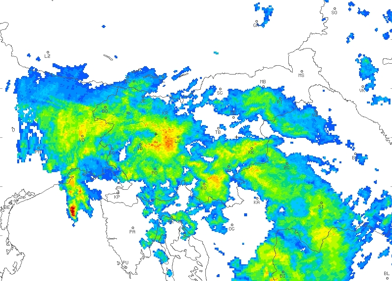 radarska slika padavin 31.5.2024