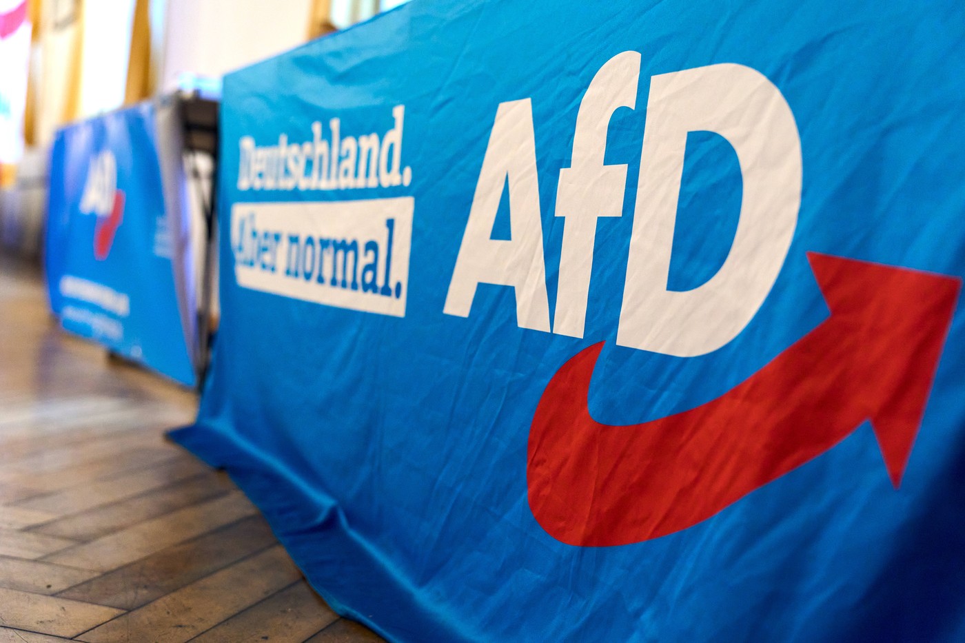 Meitingen, Bavaria, Germany - May 31, 2024: Campaign event of the AfD Alternative for Germany for the 2024 European elec