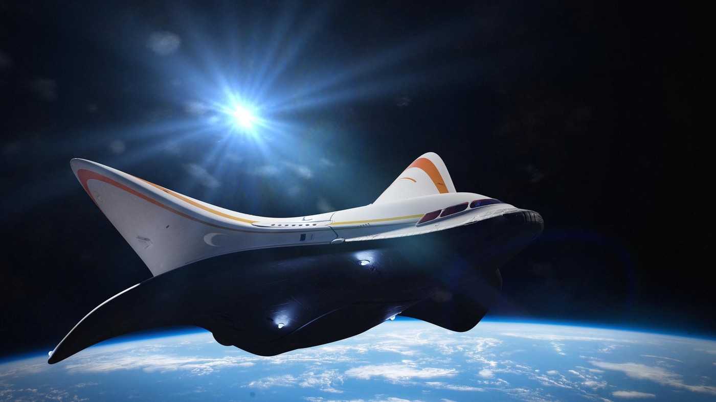 vesoljsko letalo, umetniška upodobitev, vesolje
