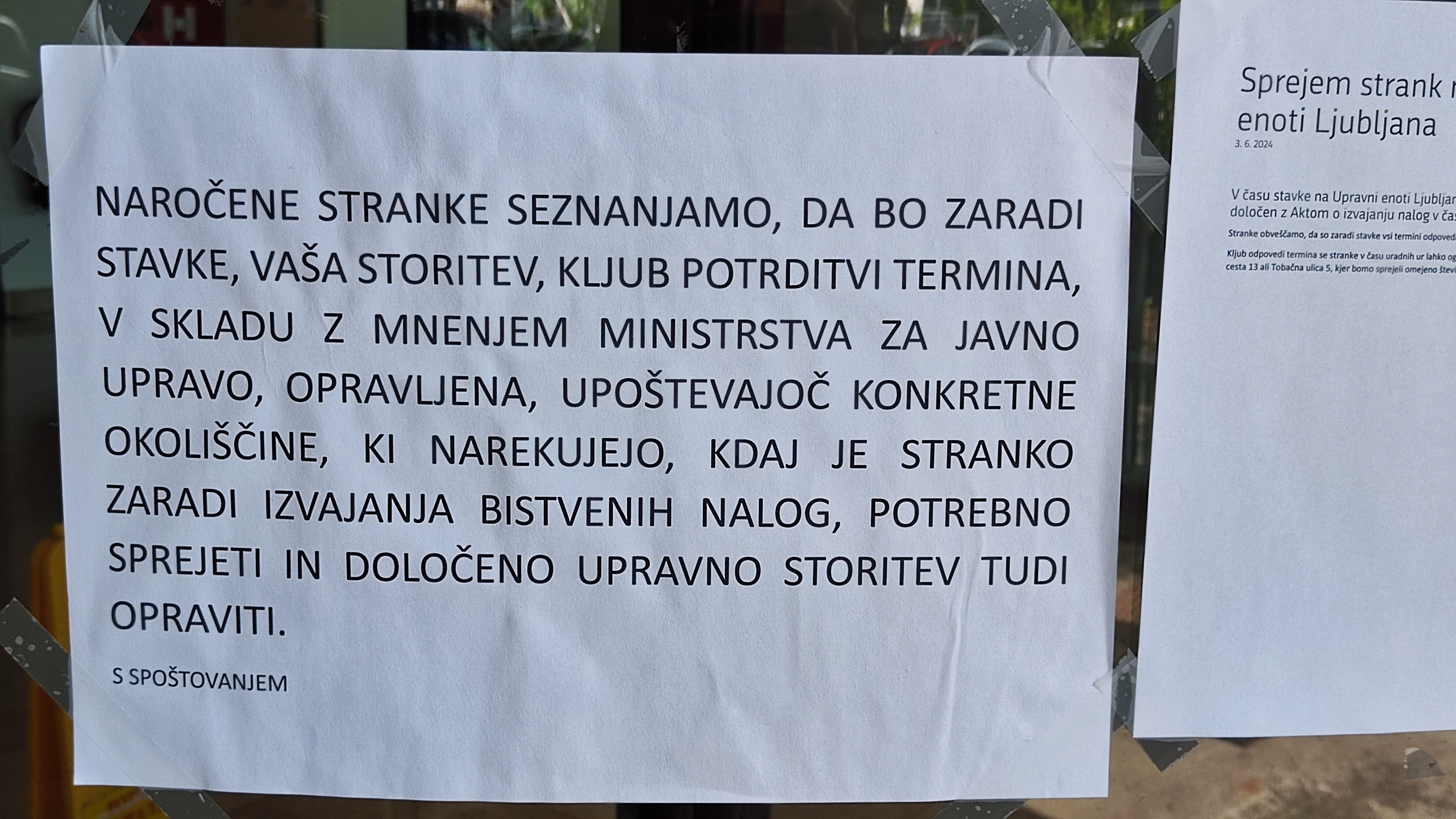 upravna enota, stavka, ljubljana