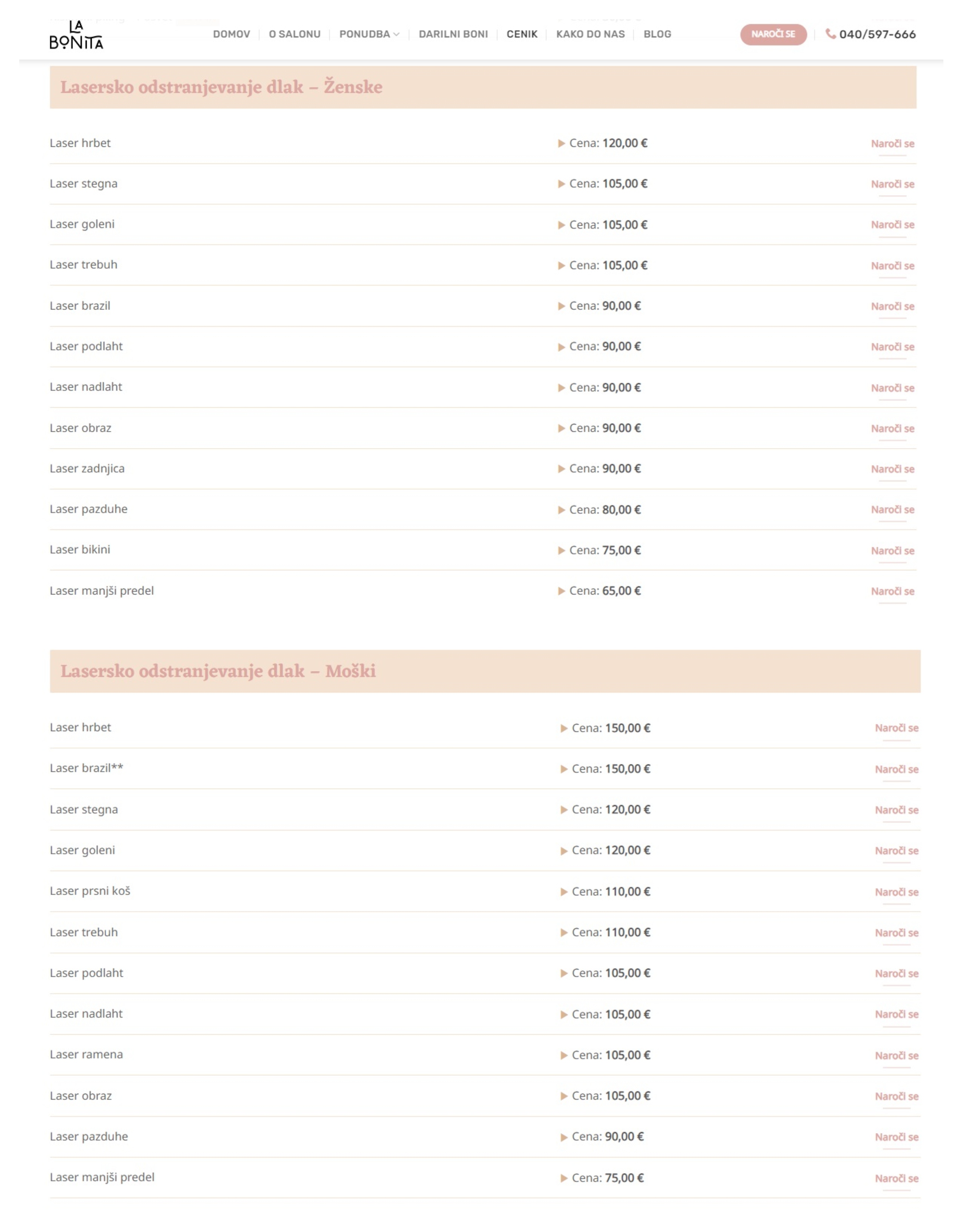 Foto: La Bonita/posnetek zaslona