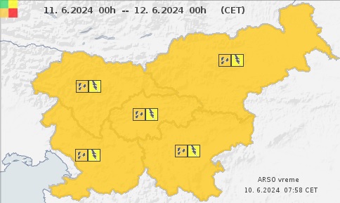 arso, oranžno opozorilo