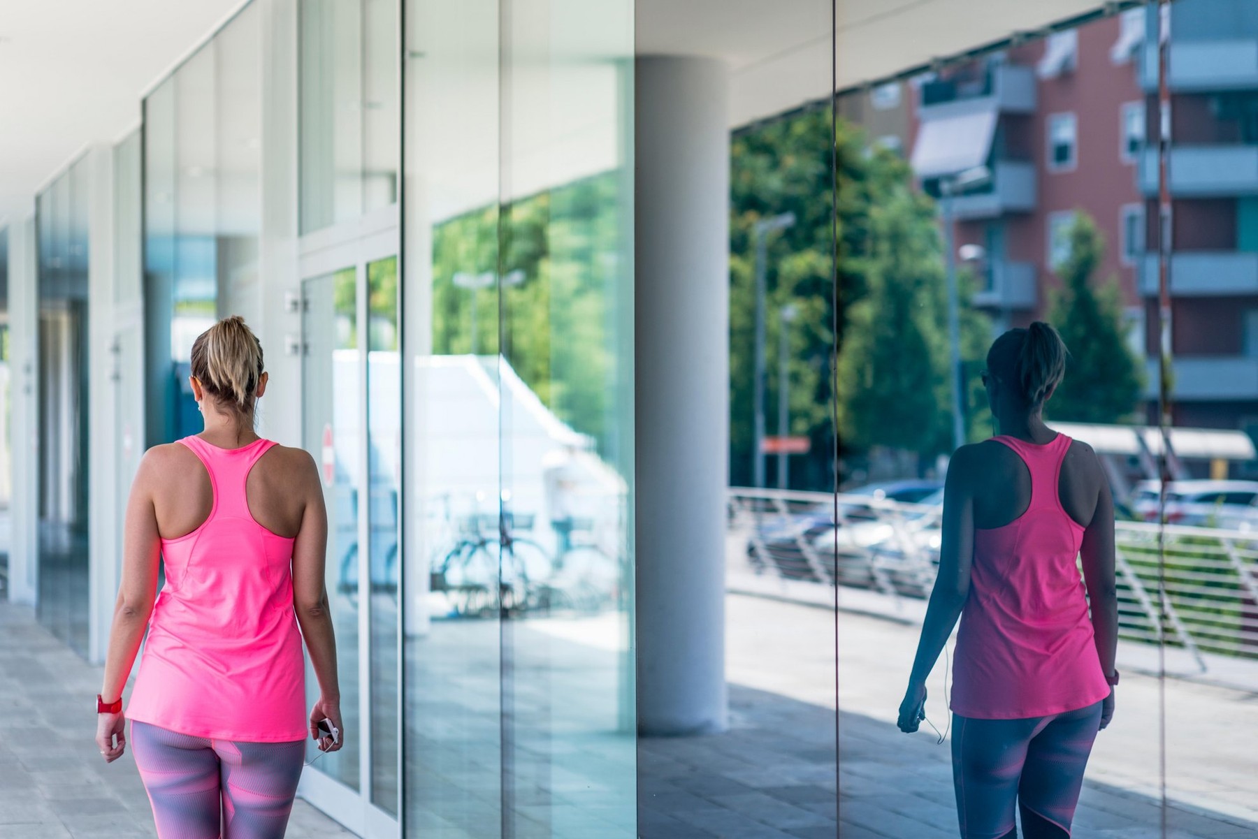 Ženska, hoja, telovadba