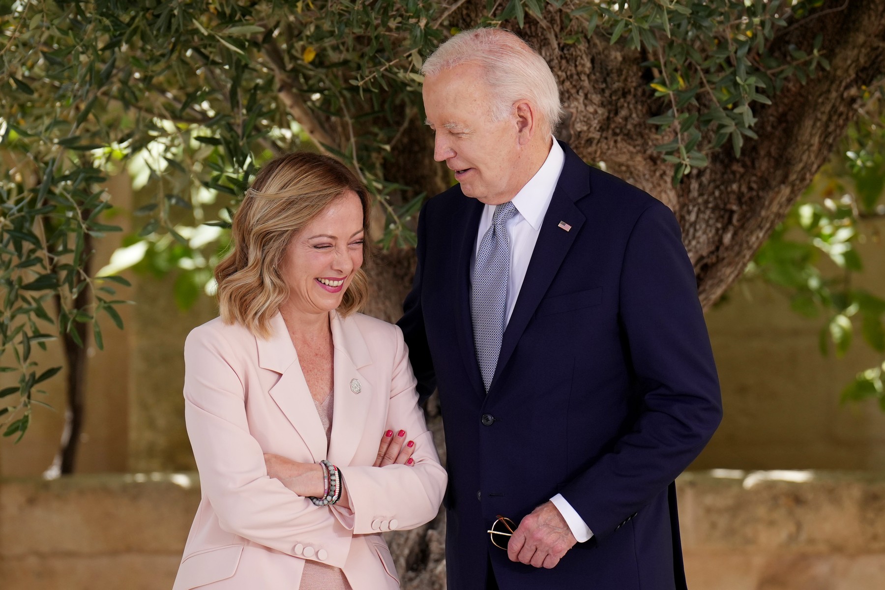 Giorgia Meloni, Joe Biden