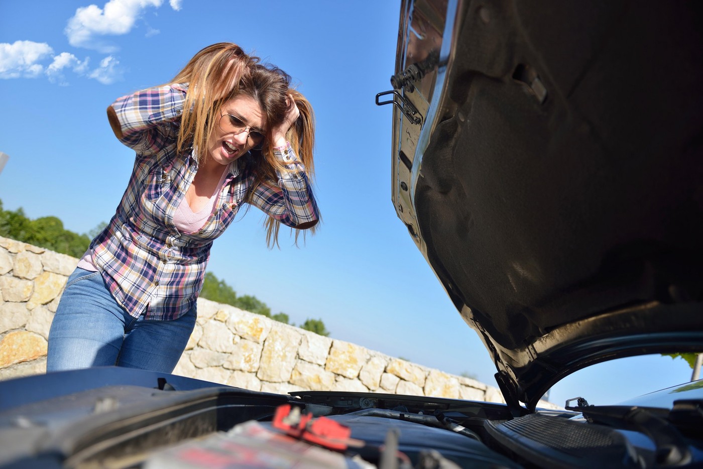 ženska, havba, avtomobil