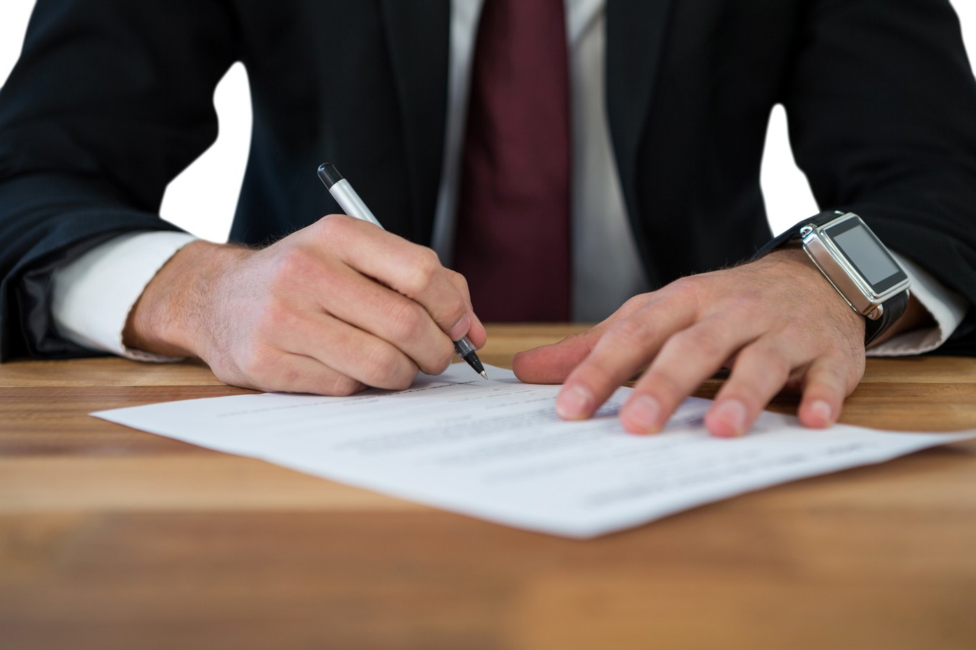 moški, poslovnež, dokument, podpis