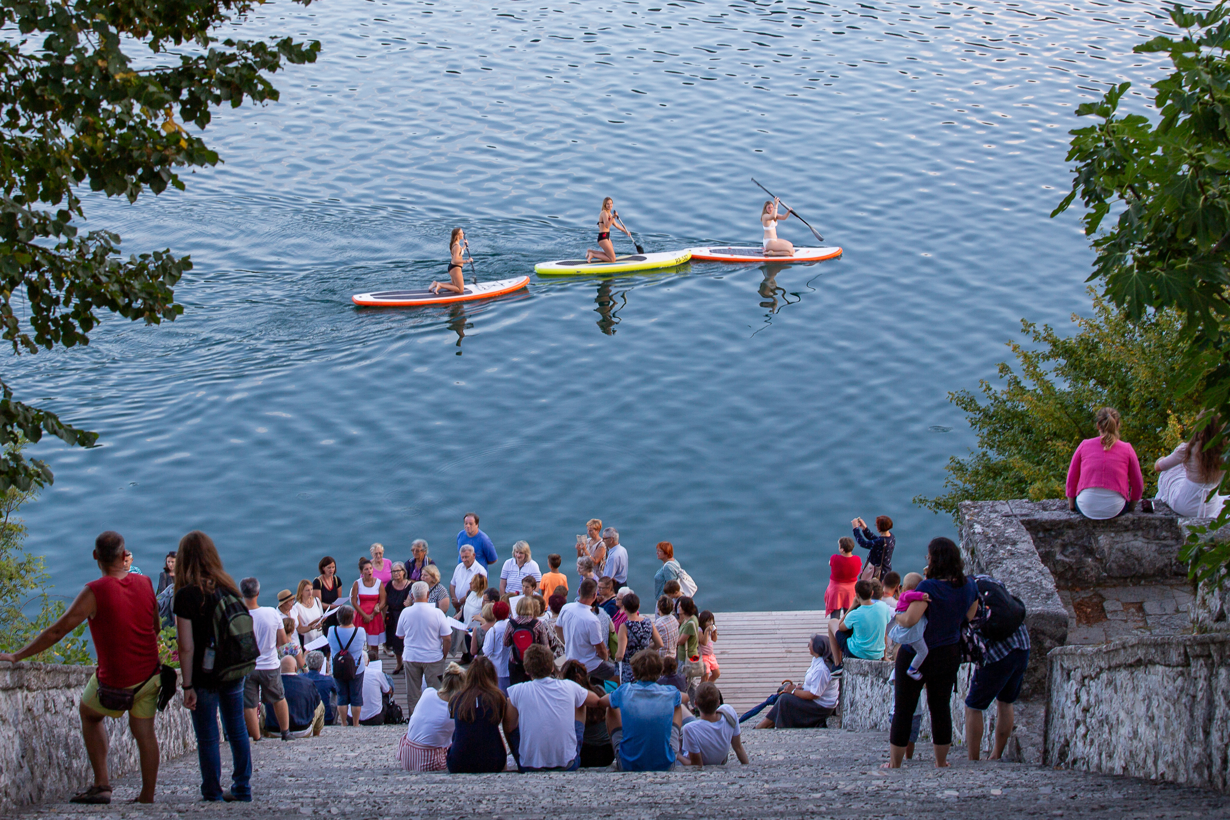 Bled, turizem, sup, jezero, otok, blejski otok