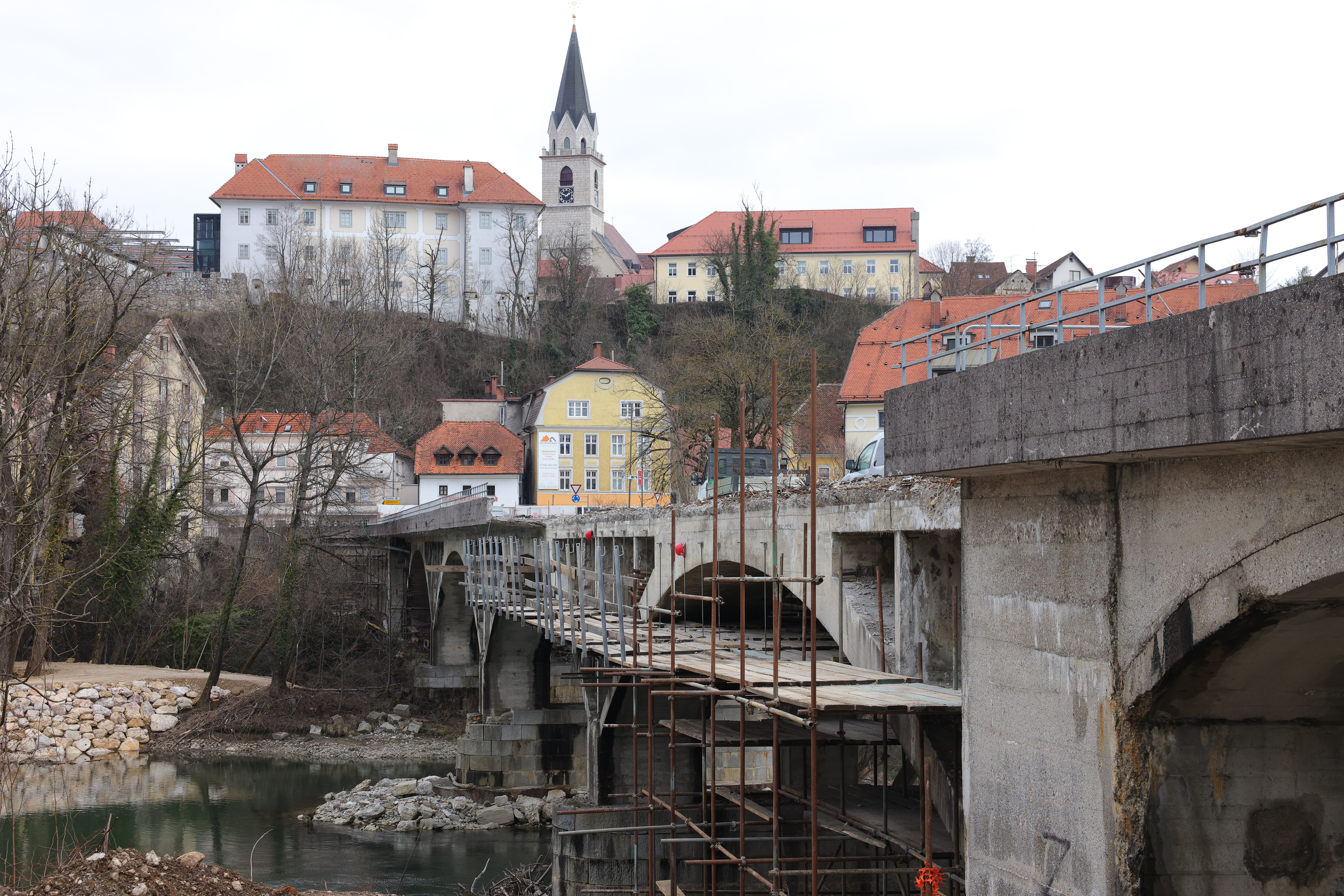 Popravilo mostu, most čez Savo, Kranj
