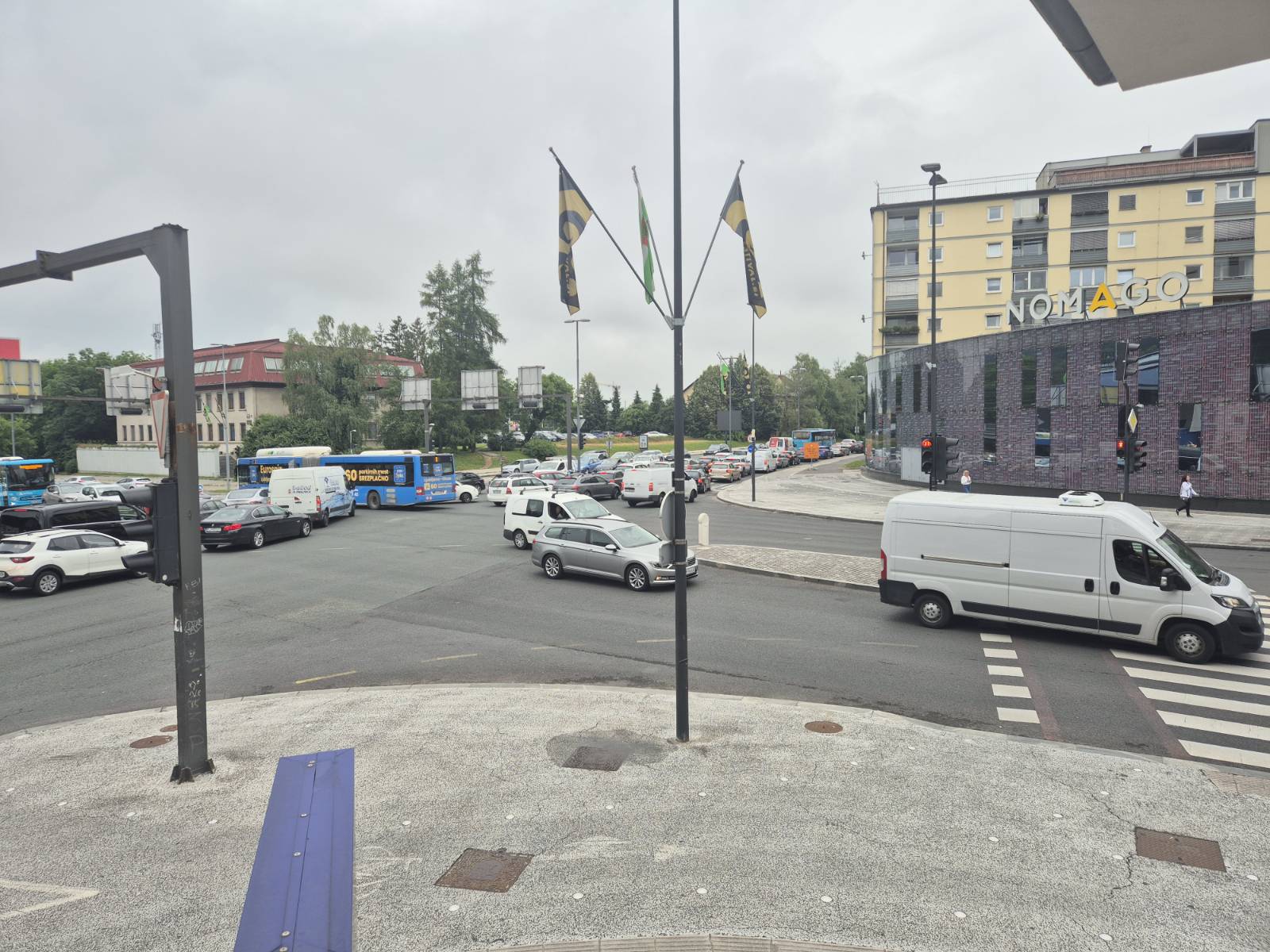 Zastoji zaradi zapore na Dunajski (Foto: N1)