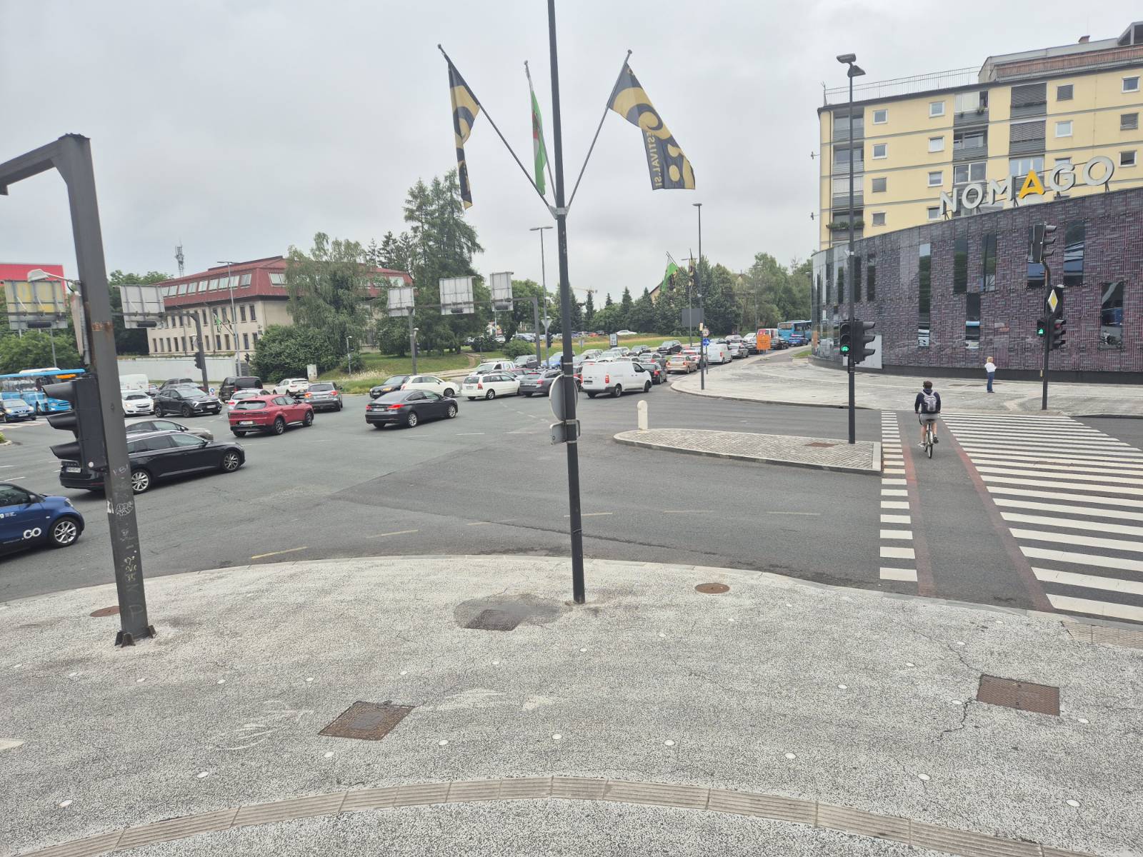 Zastoji zaradi zapore na Dunajski (Foto: N1)