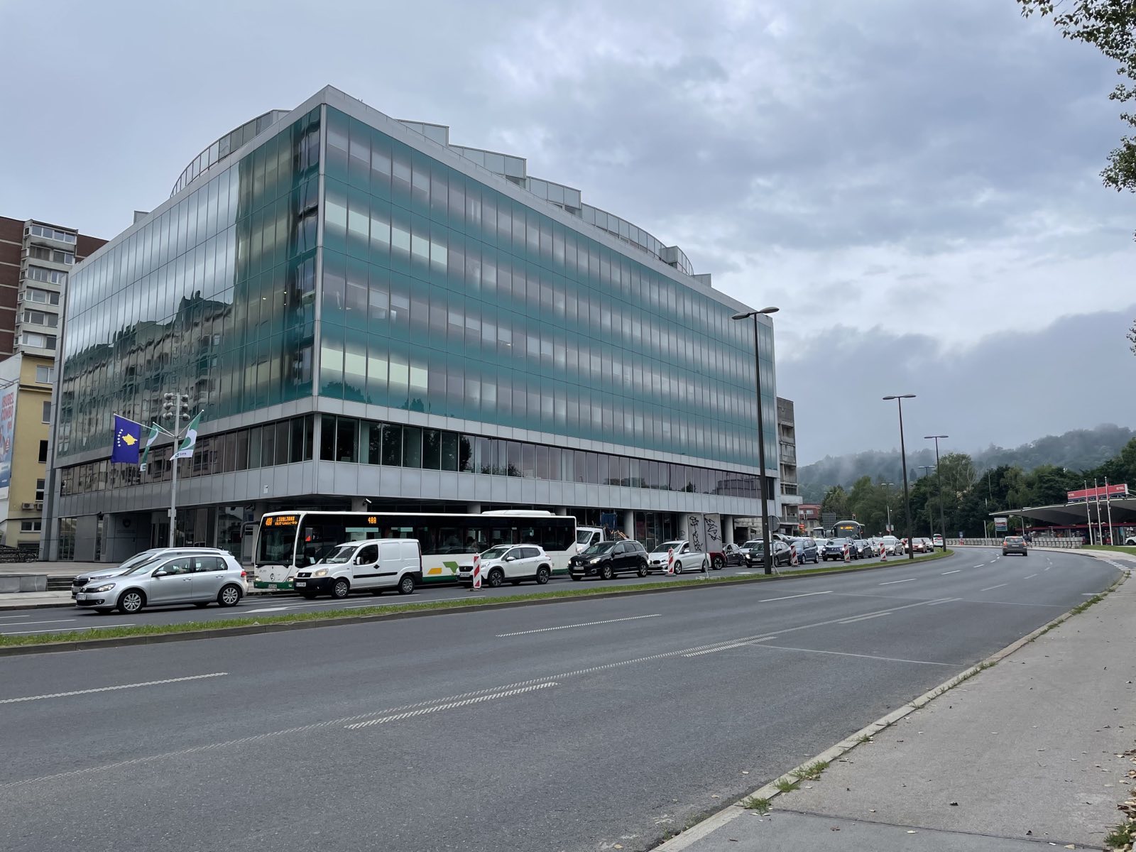 Zastoji zaradi zapore na Dunajski (Foto: N1)