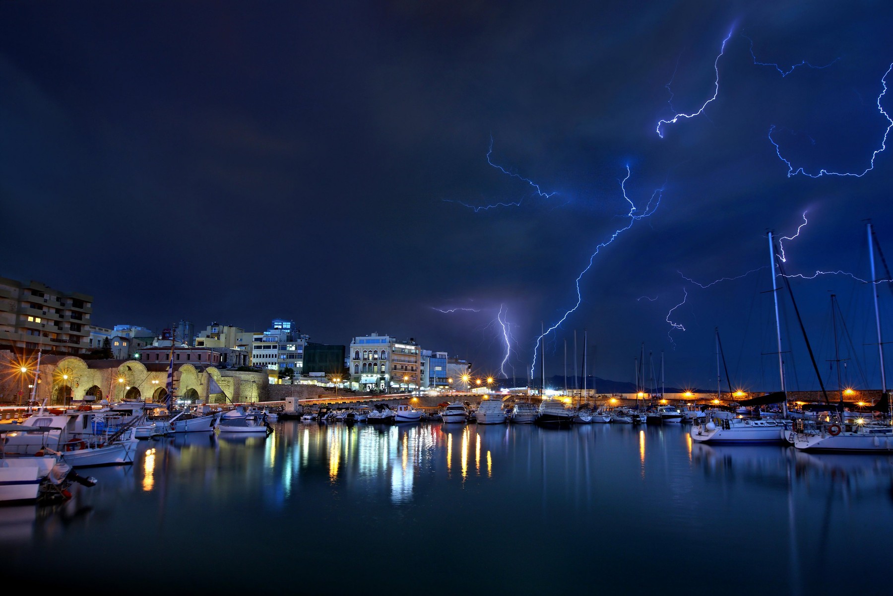 nevihta, grčija, kreta