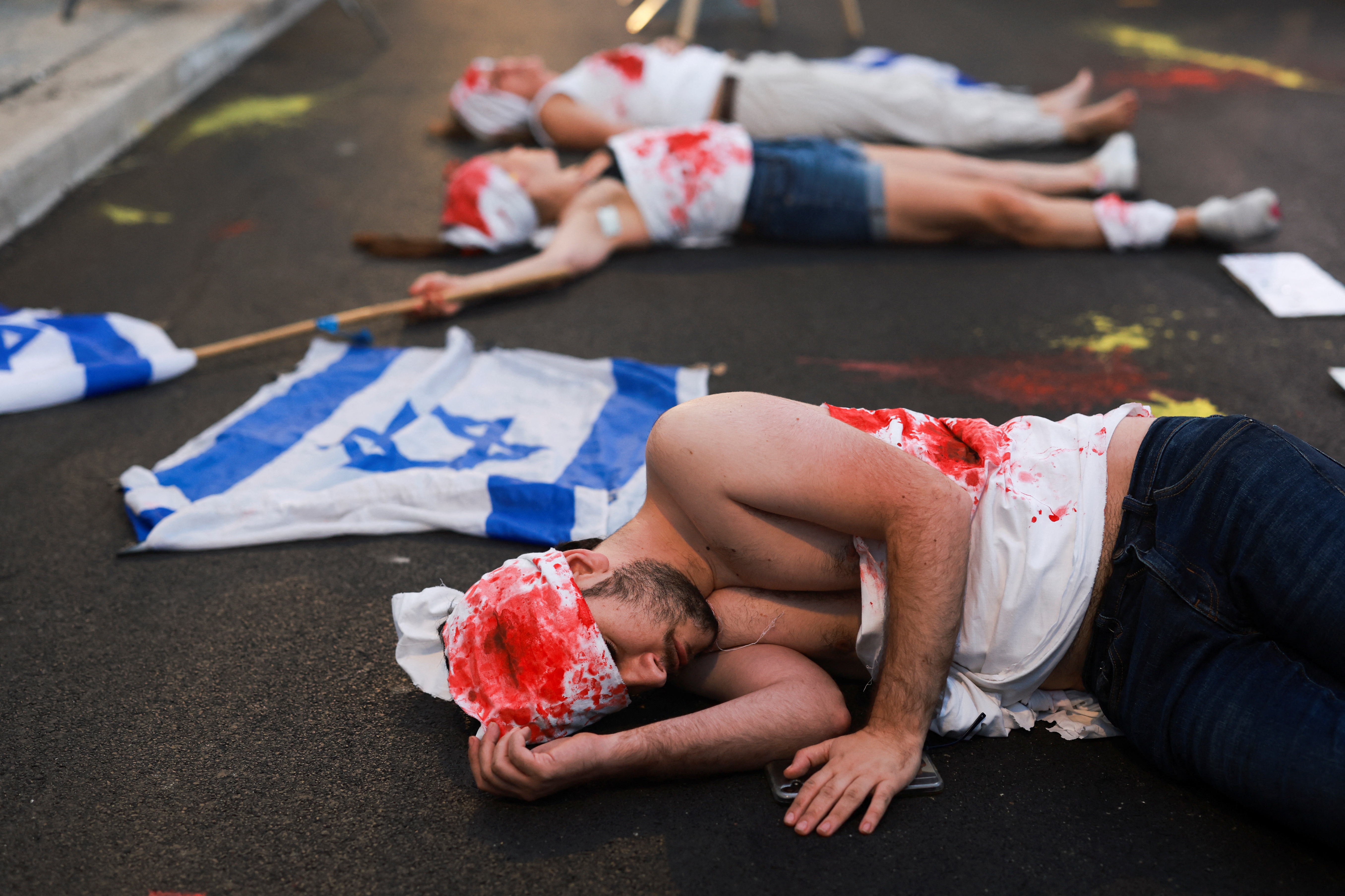 Protivladni protesti v Izraelu (Foto: Eloisa Lopez/REUTERS)