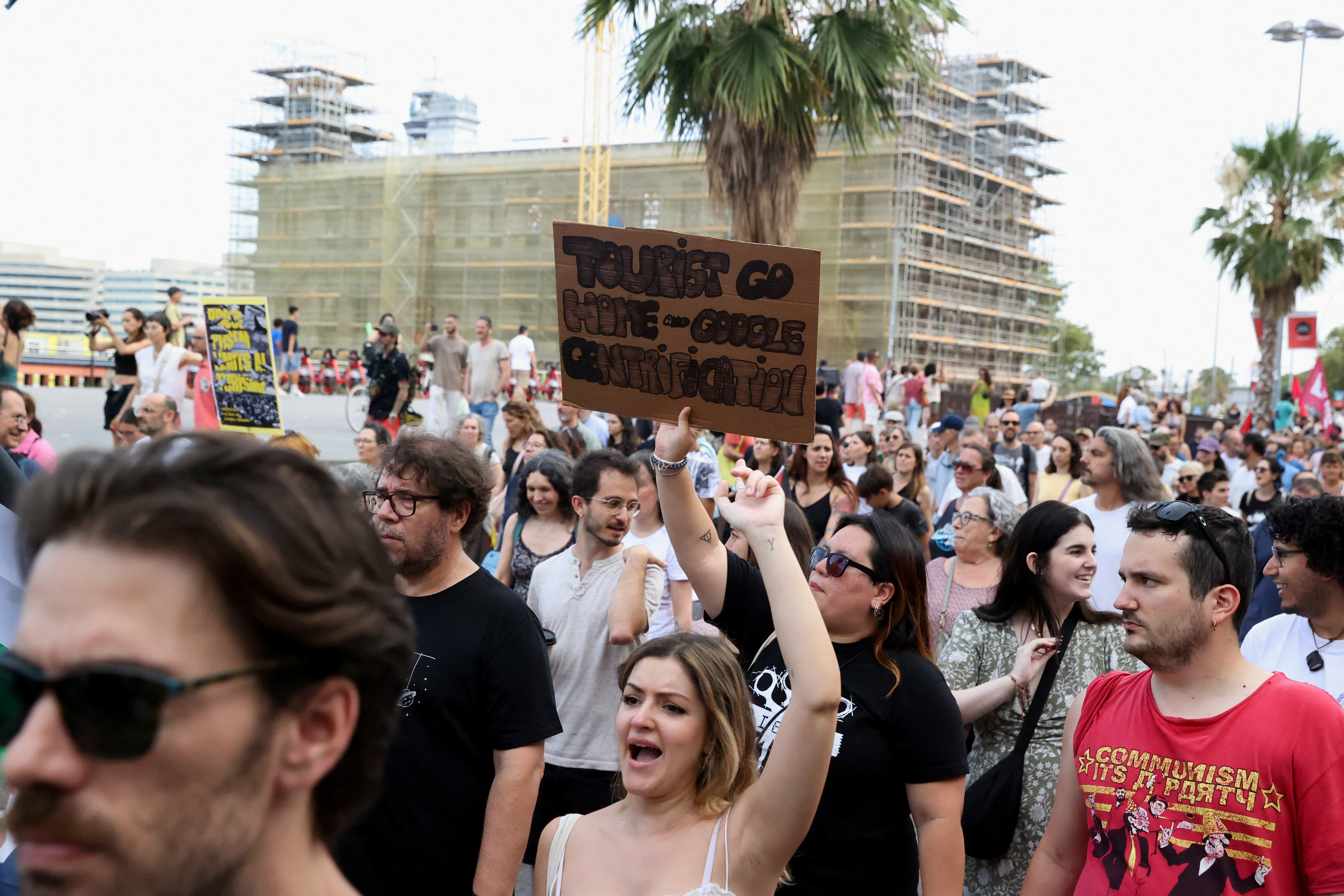 Protesti proti masovnemu turizmu v Barceloni (Foto: Bruna Casas/REUTERS)