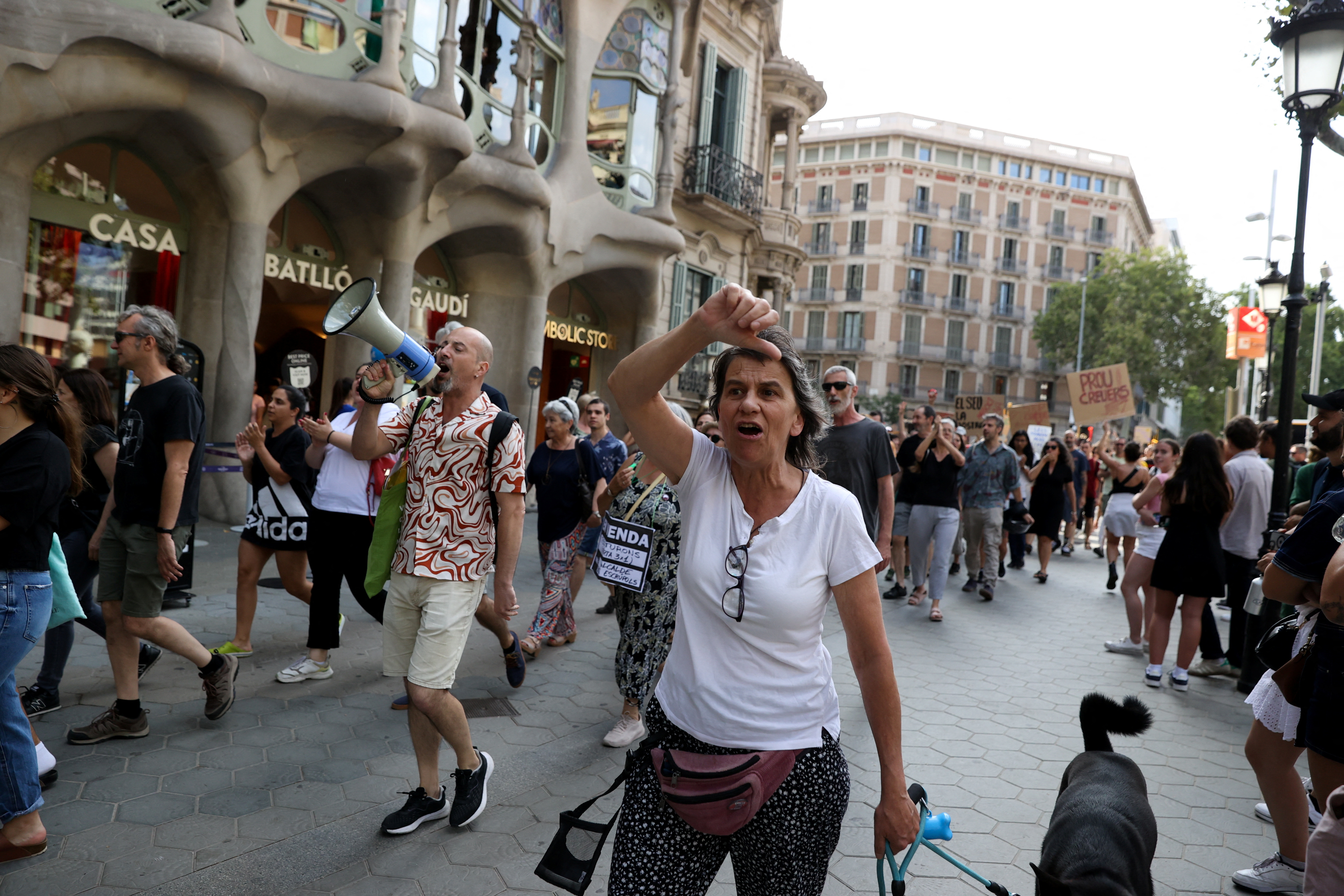Protesti proti masovnemu turizmu v Barceloni (Foto: Bruna Casas/REUTERS)