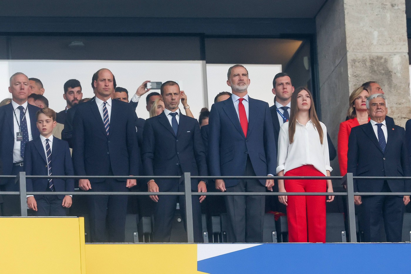 Čeferin na ogledu finala Eura 2024 v kraljevski družbi (Foto: PROFIMEDIA)