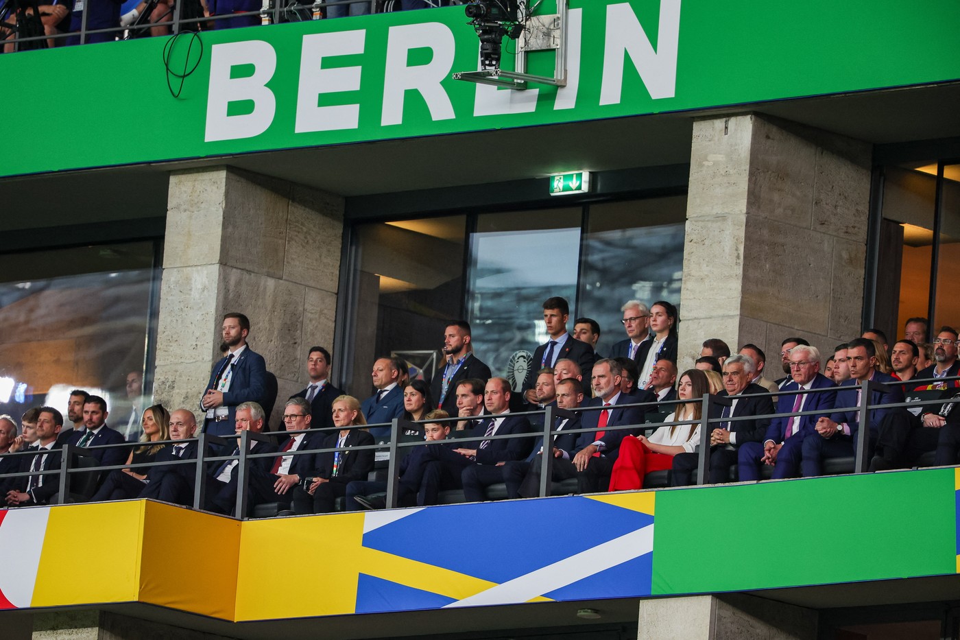 Čeferin na ogledu finala Eura 2024 v kraljevski družbi (Foto: PROFIMEDIA)