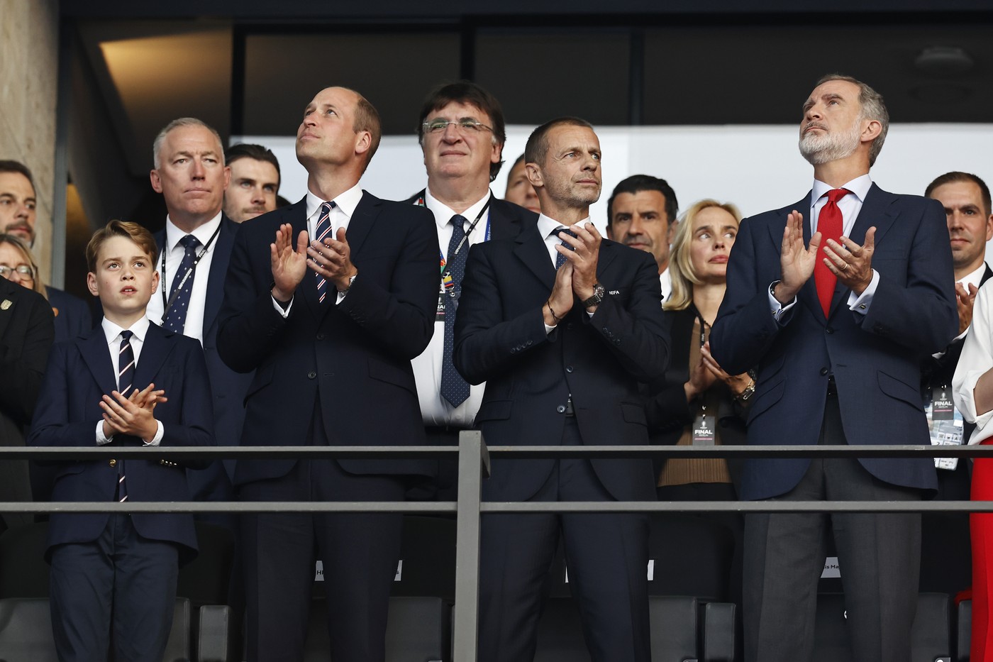 Čeferin na ogledu finala Eura 2024 v kraljevski družbi (Foto: PROFIMEDIA)