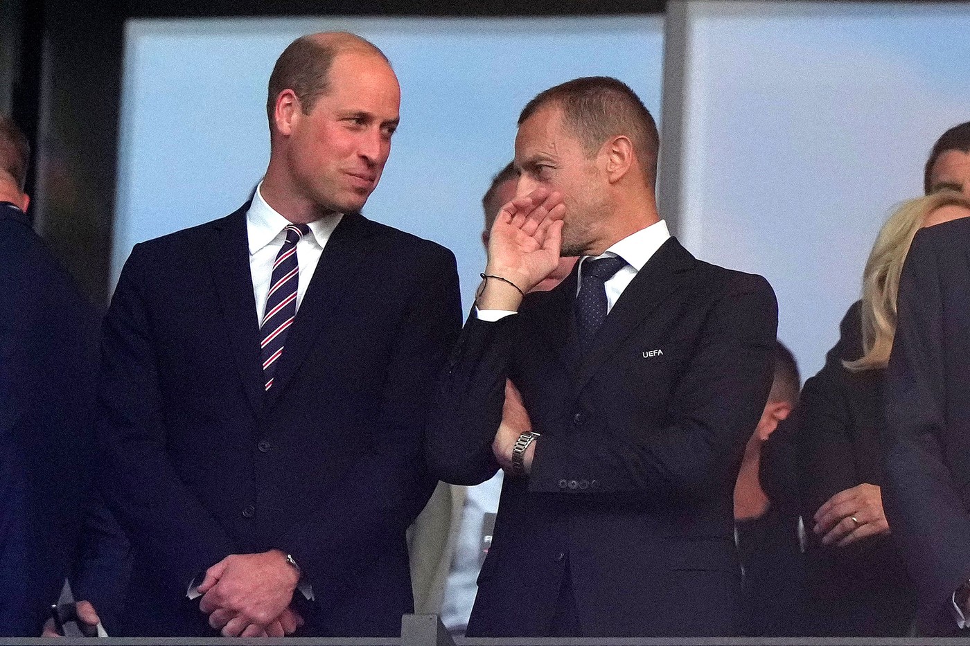 Čeferin na ogledu finala Eura 2024 v kraljevski družbi (Foto: PROFIMEDIA)