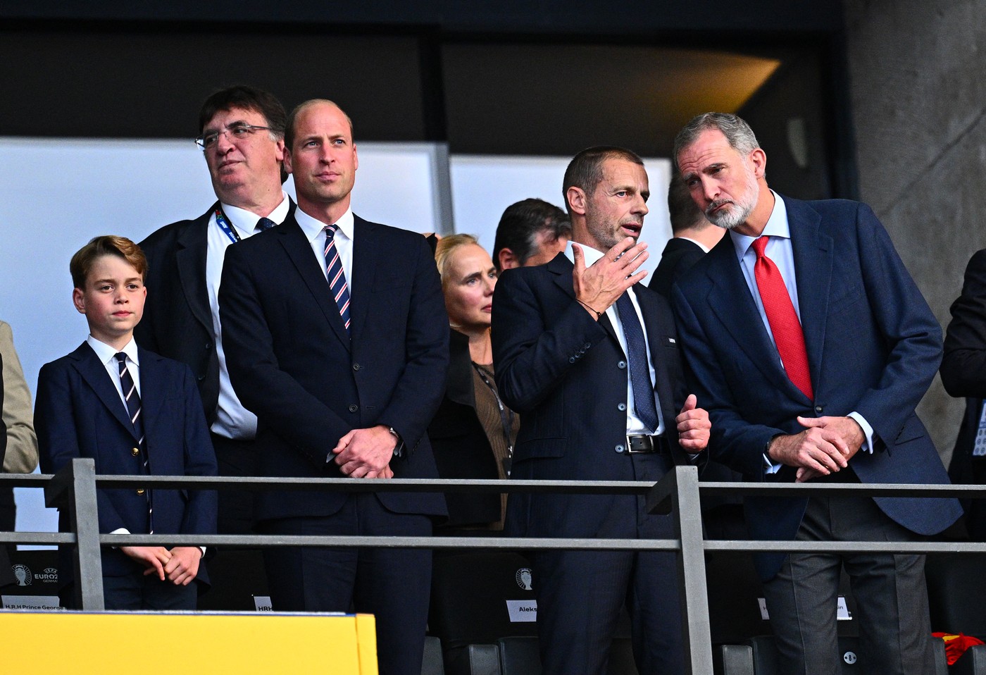 Čeferin na ogledu finala Eura 2024 v kraljevski družbi (Foto: PROFIMEDIA)