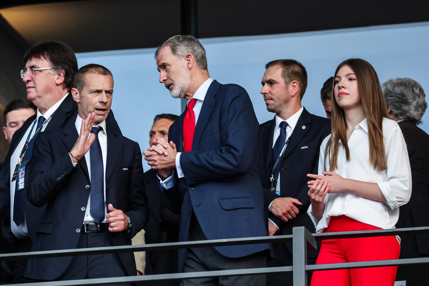 Čeferin na ogledu finala Eura 2024 v kraljevski družbi (Foto: PROFIMEDIA)