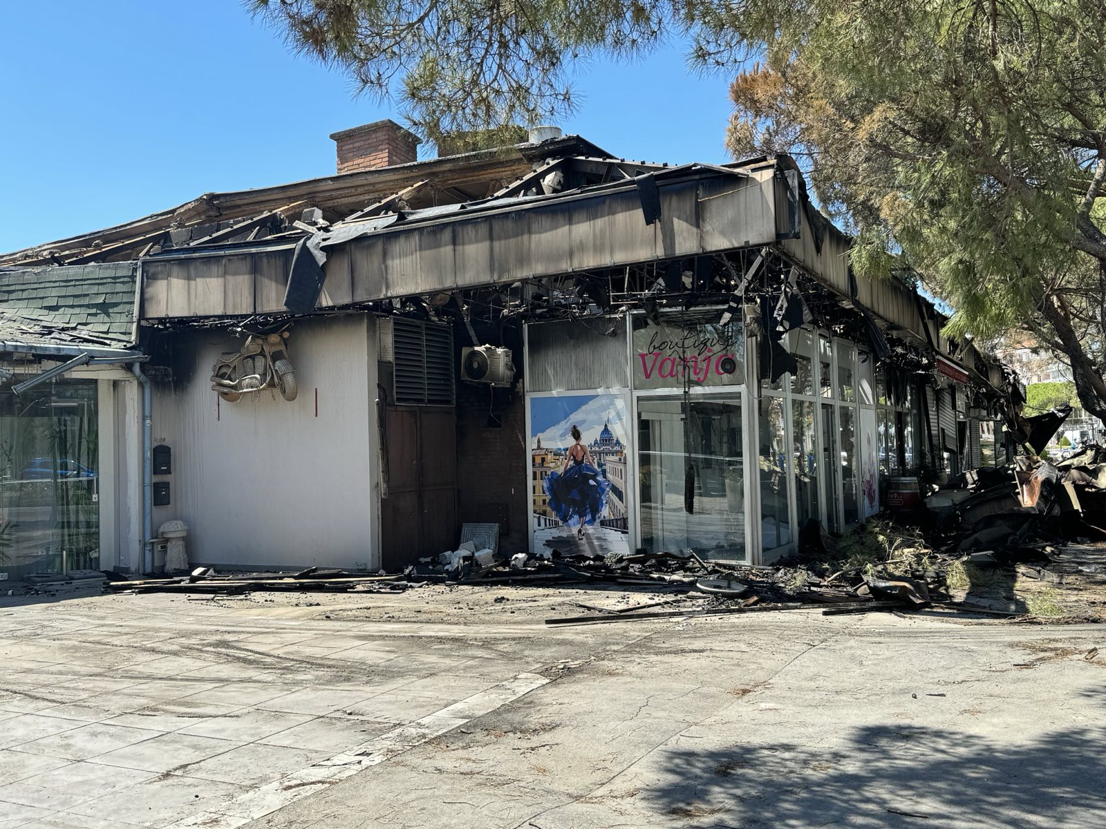 Posledice požara v Portorožu. Foto: Jan Gregorc/N1