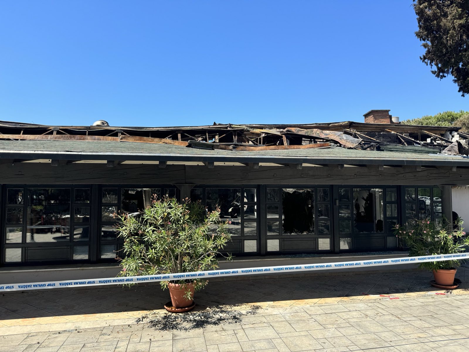 Posledice požara v Portorožu. Foto: Jan Gregorc/N1