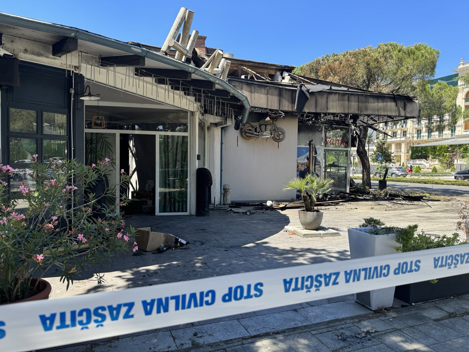 Posledice požara v Portorožu. Foto: Jan Gregorc/N1