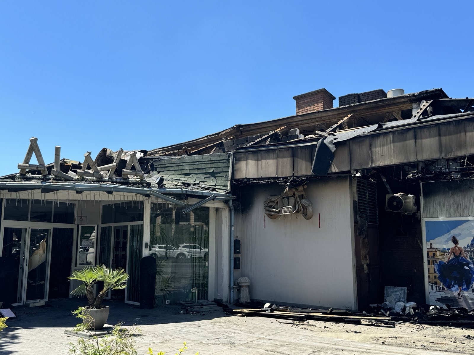 Posledice požara v Portorožu. Foto: Jan Gregorc/N1