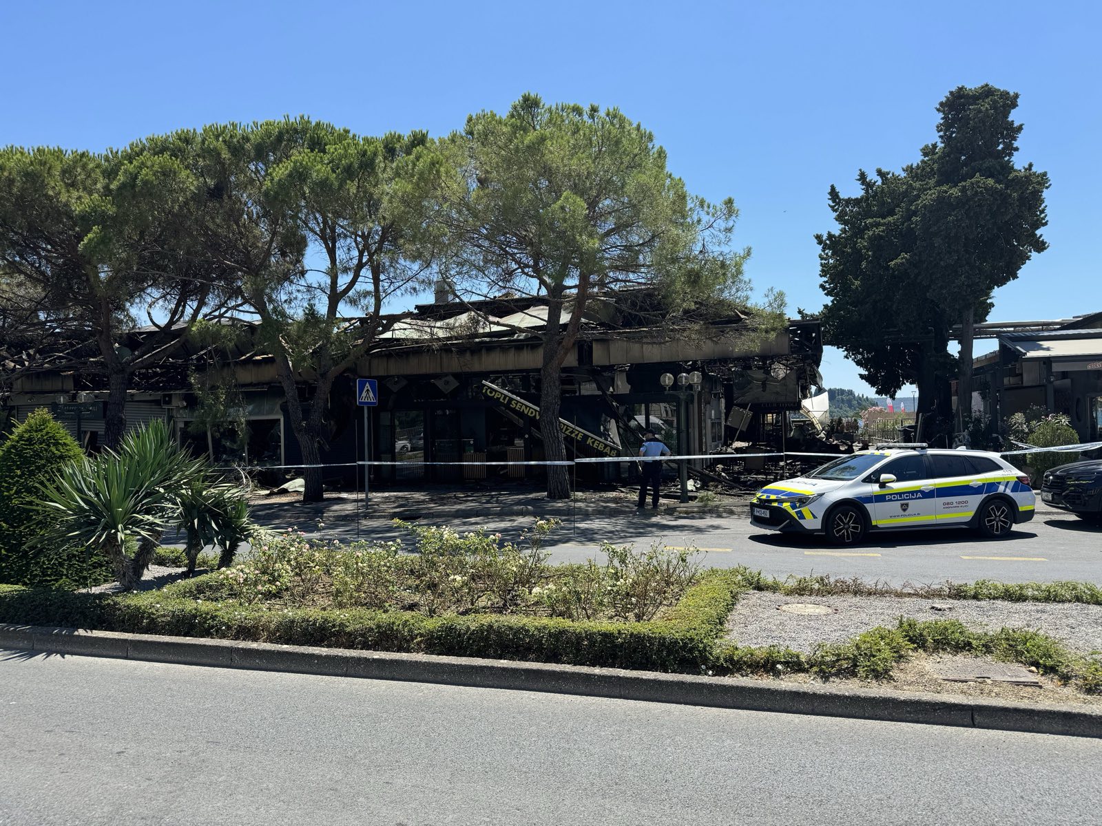 Posledice požara v Portorožu. Foto: Jan Gregorc/N1