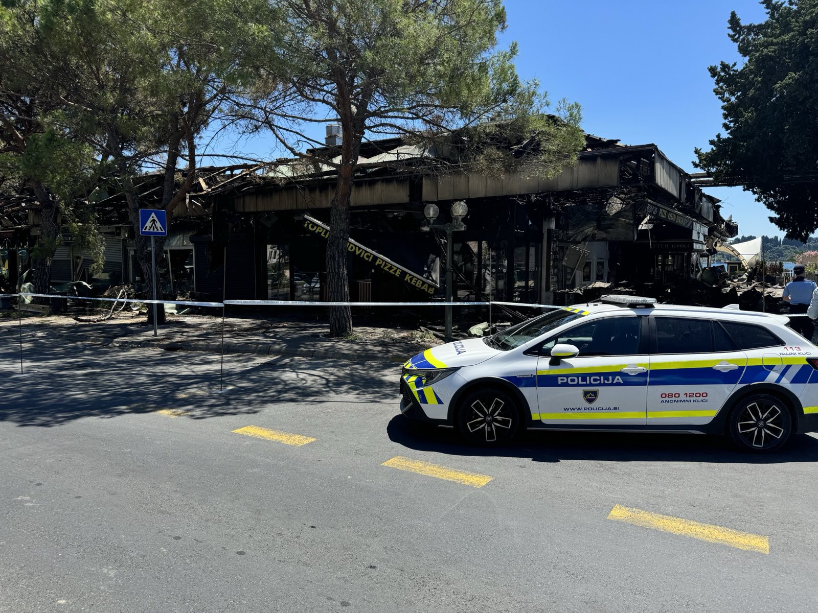 Posledice požara v Portorožu. Foto: Jan Gregorc/N1