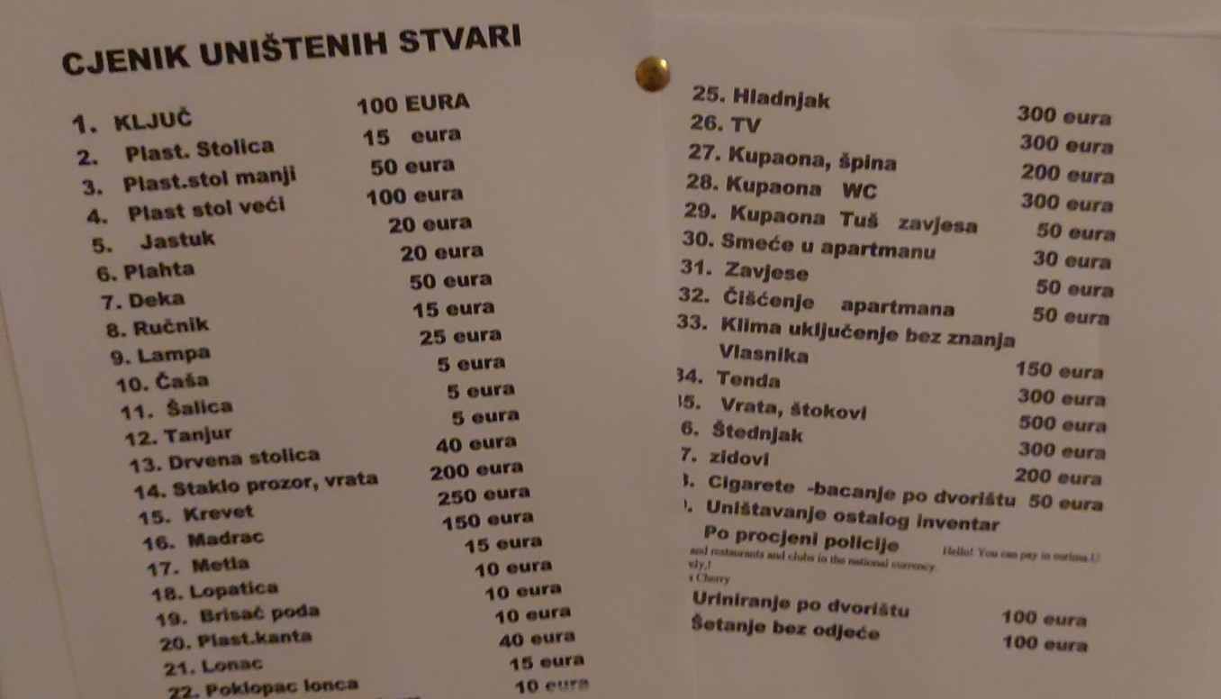 cenuik uničenih stvari, Pag, Hrvaška