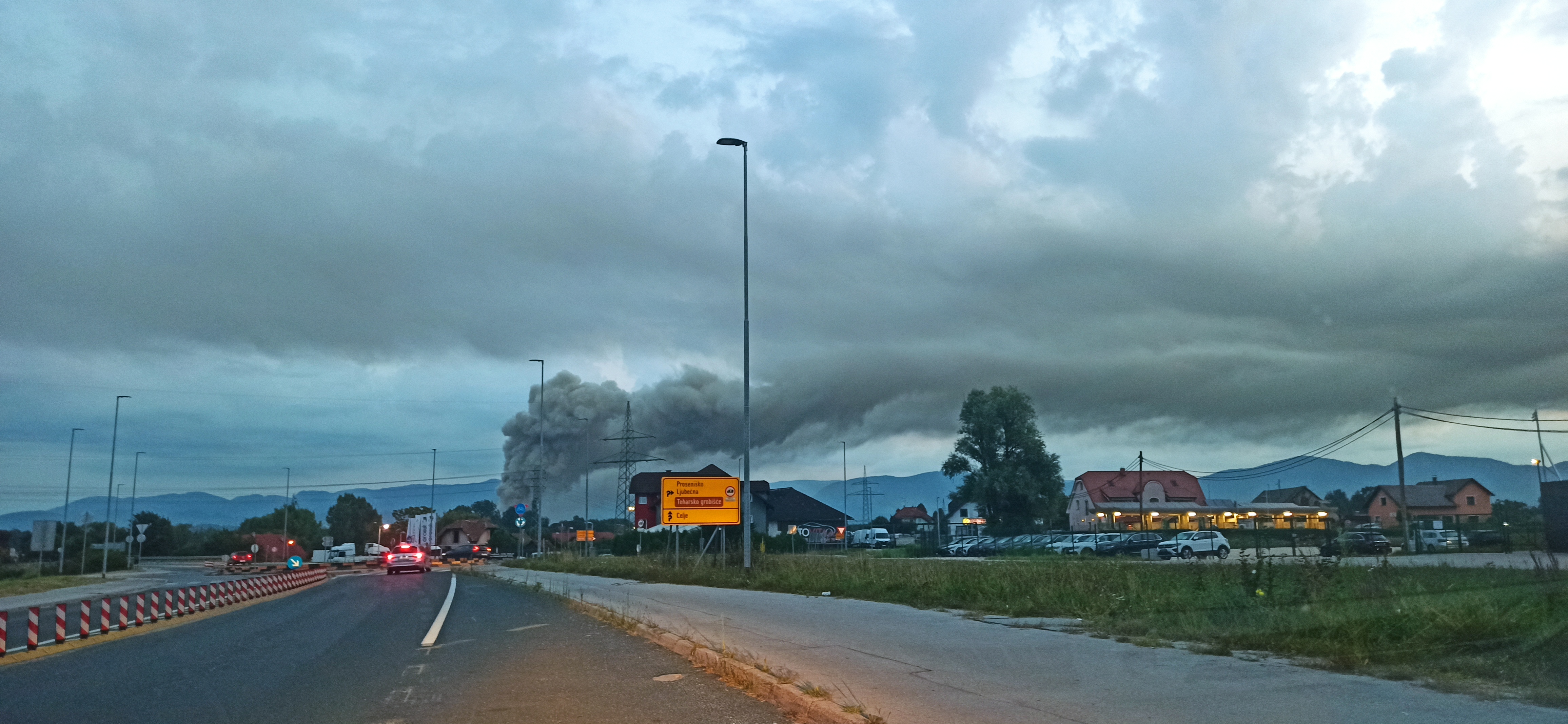 Center za zbiranje odpadkov Dinos, požar, celje
