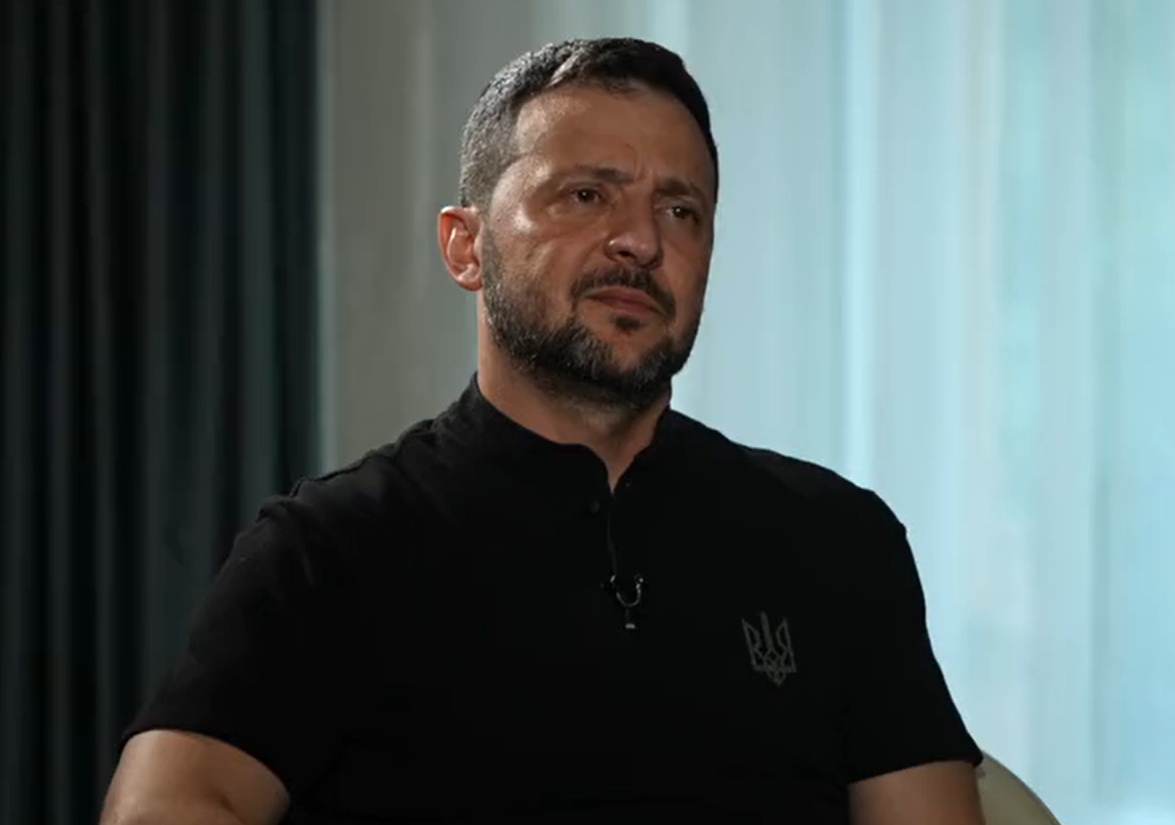 Volodimir Zelenski med intervjujem za BBC