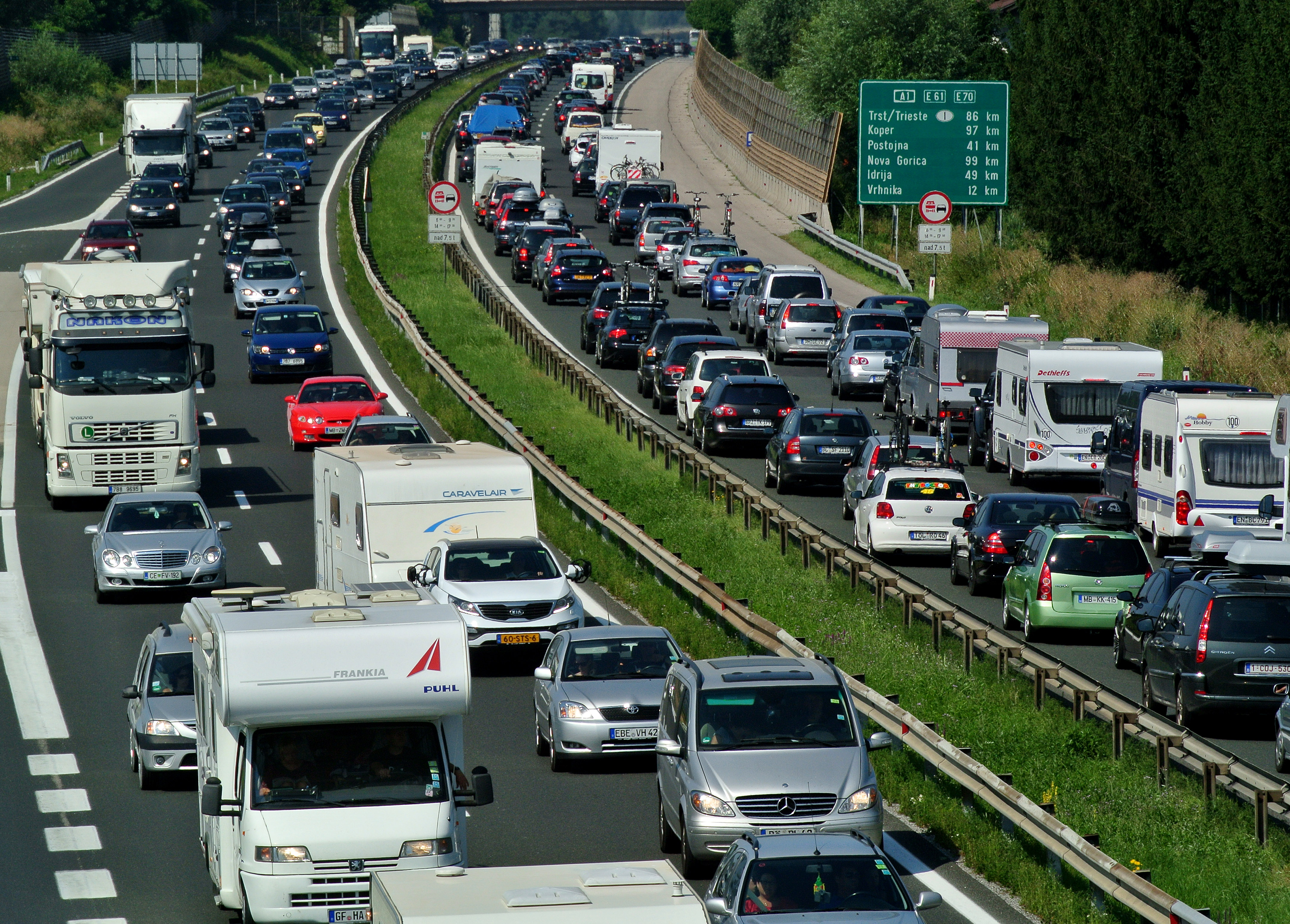 promet, gneča, primorska avtocesta
