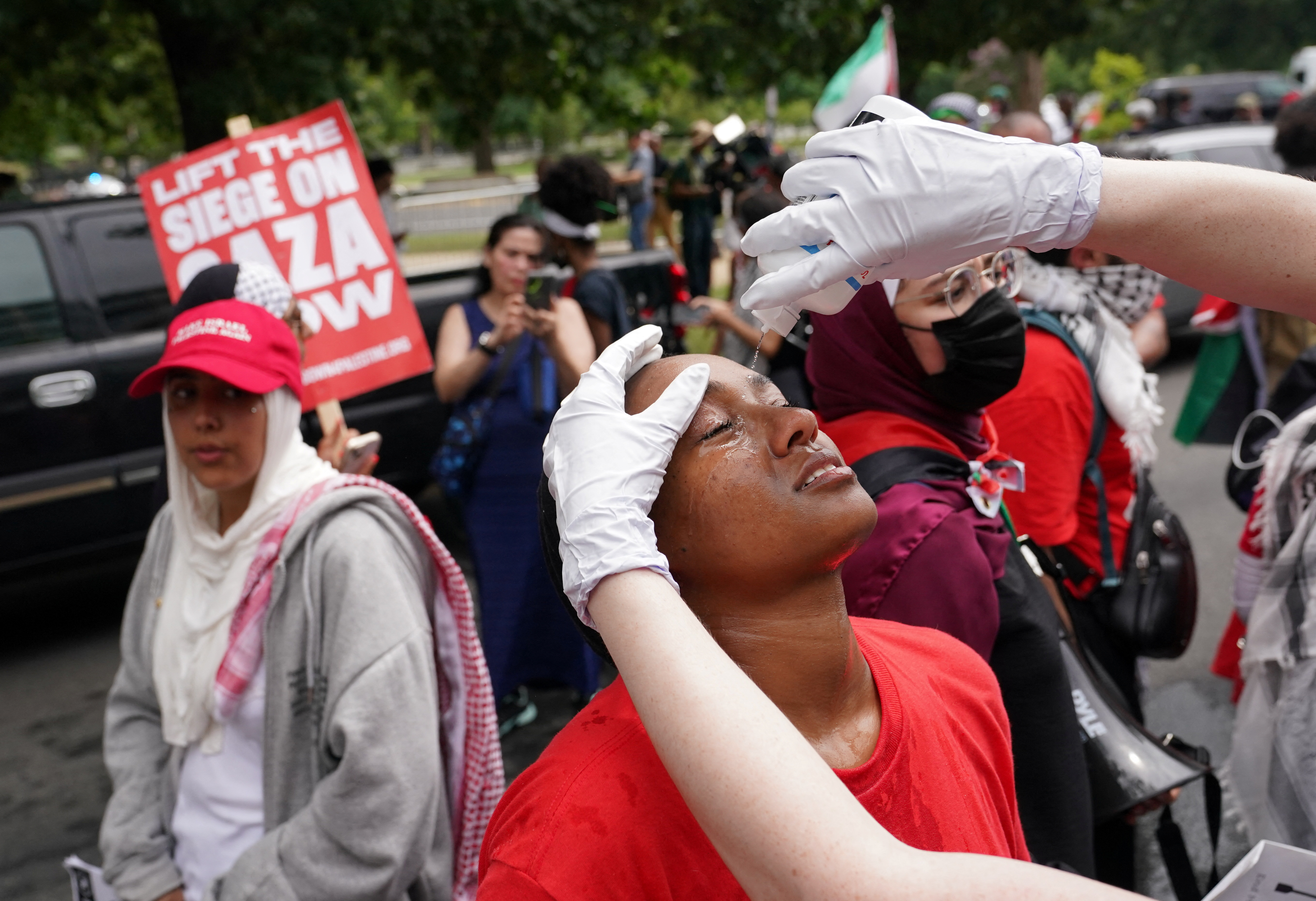 Benjamin Netanjahu, protest, palestina, washington