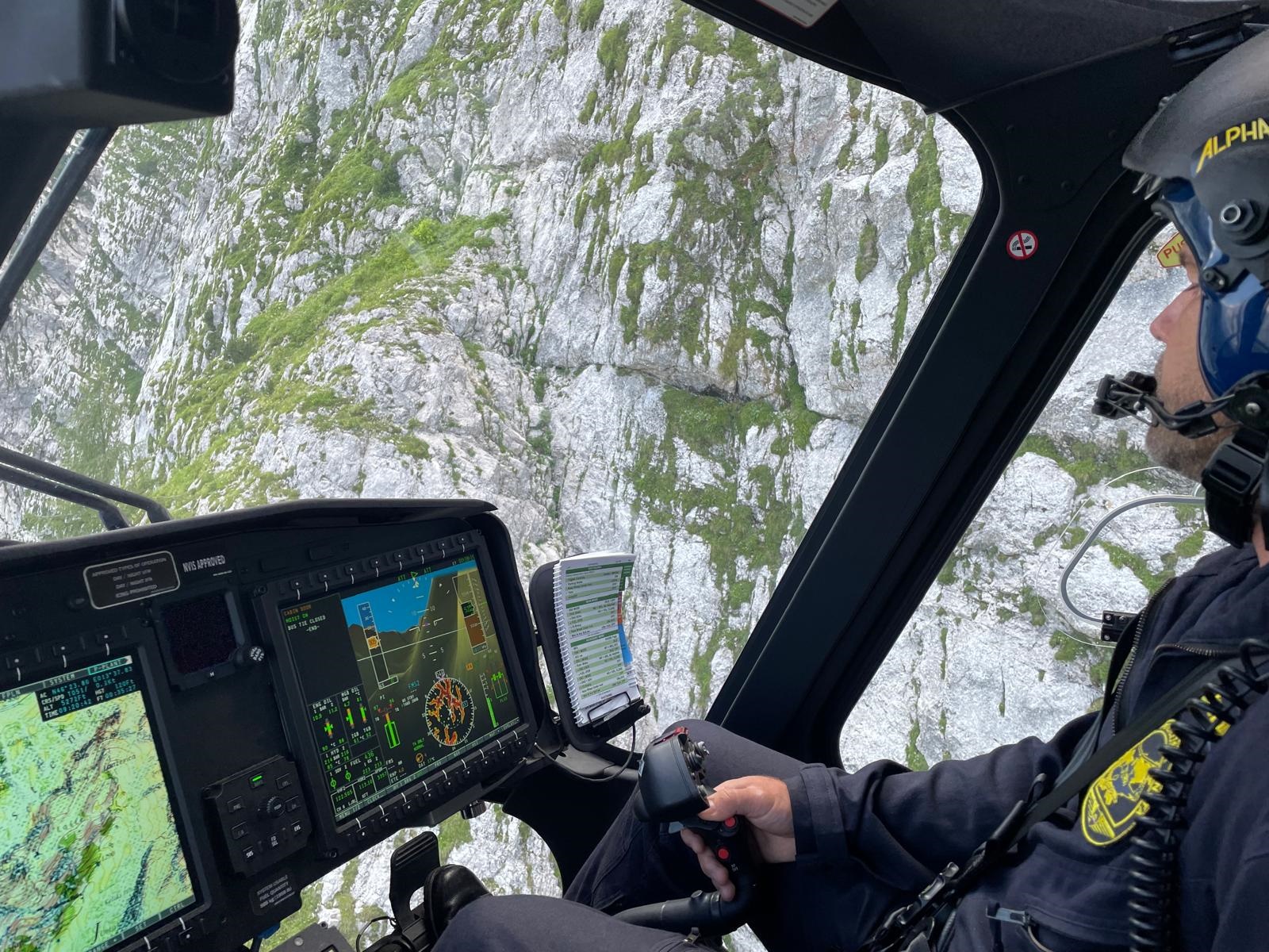 reševanje, helikopter, gore, policija