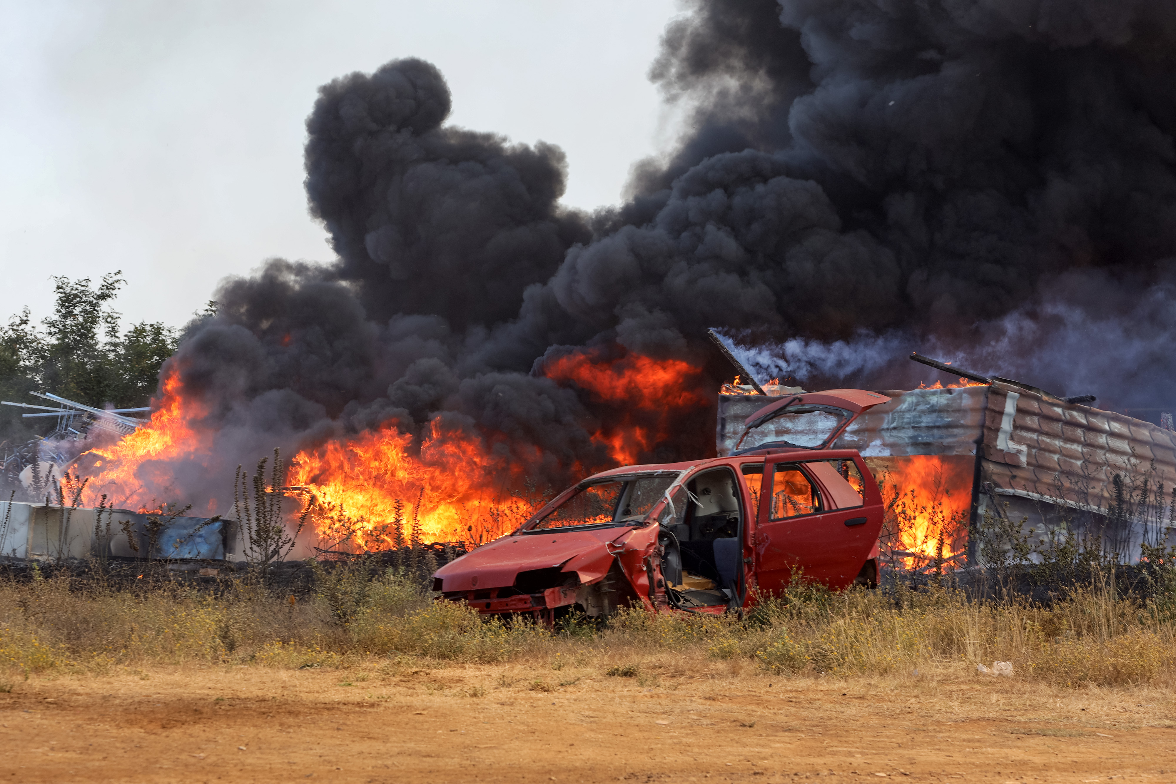 Velik požar v Dalmaciji. (Foto: Sime Zelic/PIXSELL/BOBO)