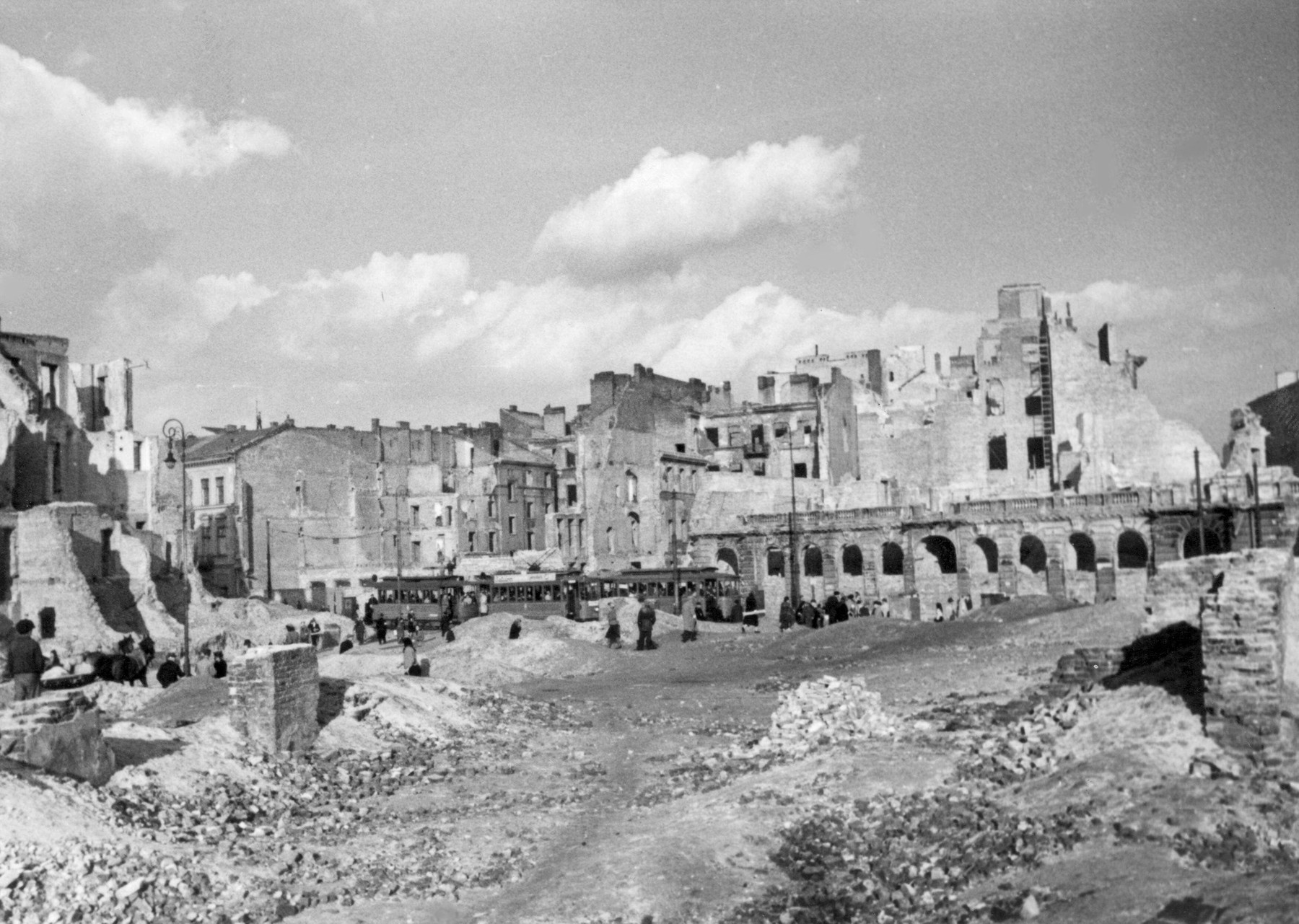 varšavska vstaja, Varšava, Poljska, ruševine