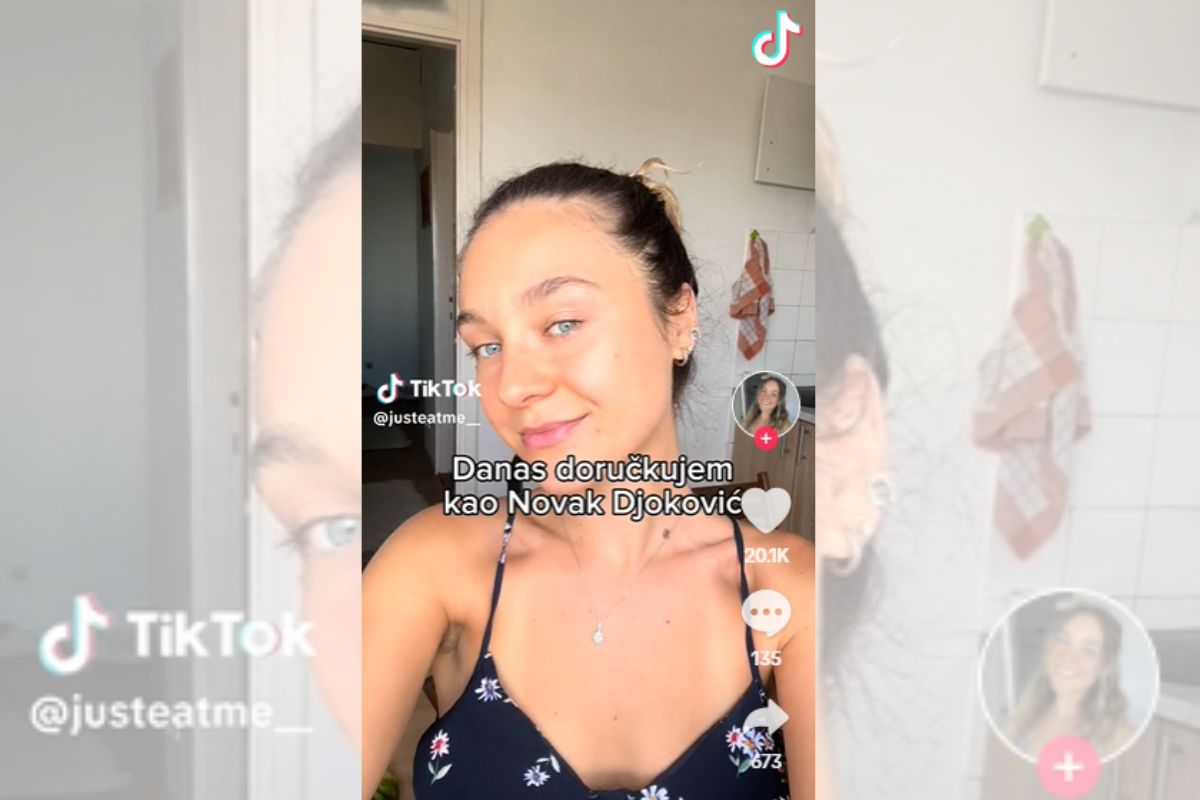 Tiktokerka, zajtrk, Novak Djoković