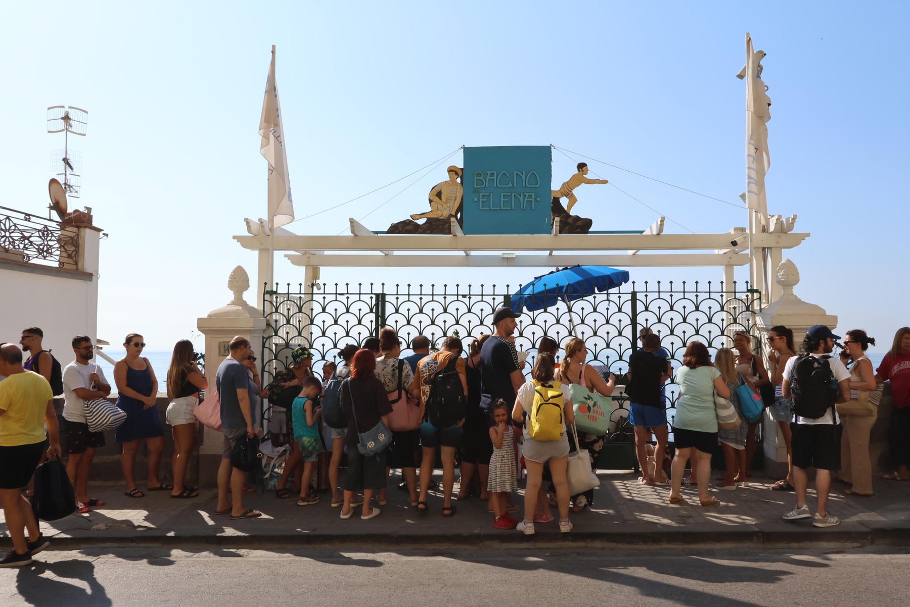 stavka, plaže, italija, stavka s senčniki