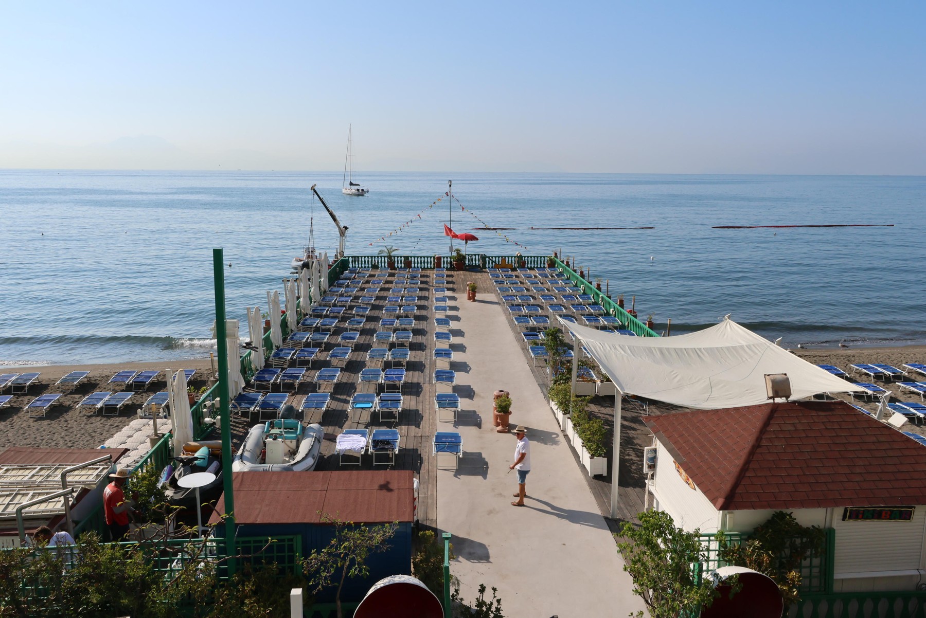 stavka, plaže, italija, stavka s senčniki