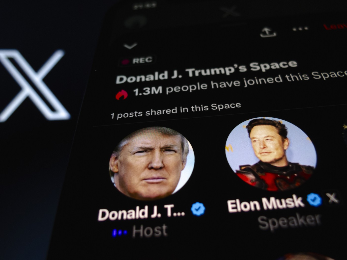 Elon Musk, Donald Trump, pogovor, X