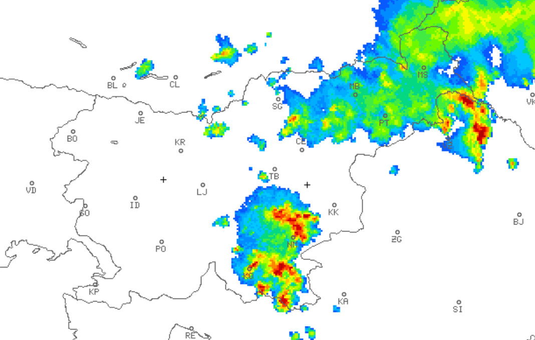 radarska slika padavin