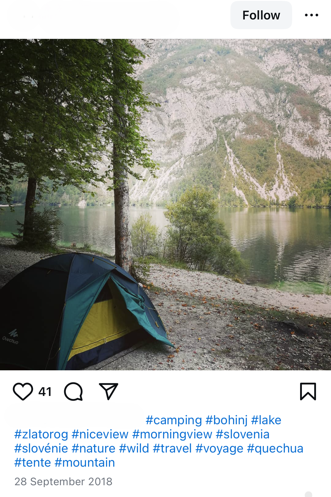 Foto: Instagram/#Slovenia#wildcamping