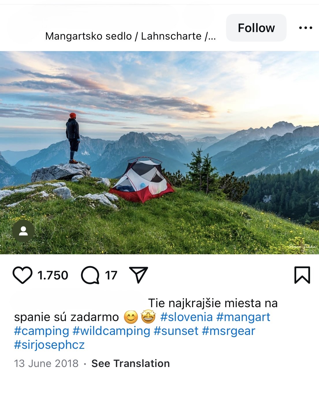 divje kampiranje, družbena omrežja