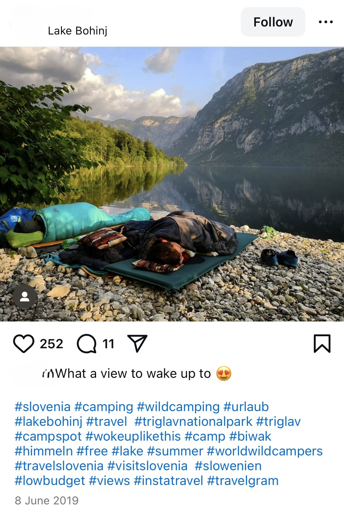 divje kampiranje, družbena omrežja