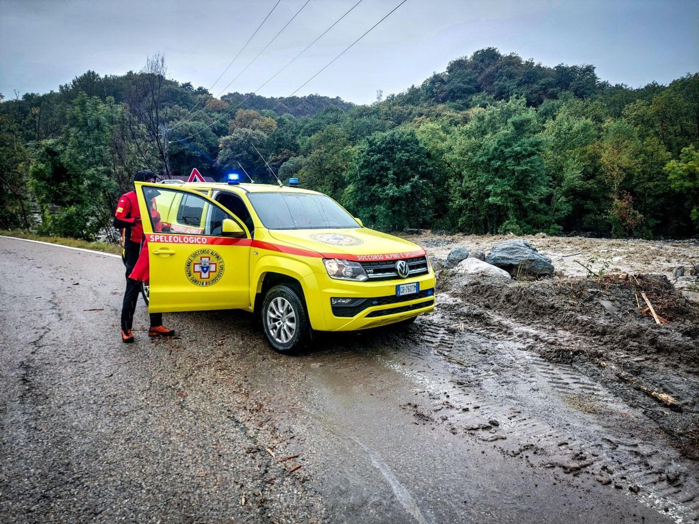 Škoda, ki jo je povzročilo močno deževje v deželi Piemont. (Foto: ANSA/TINO ROMANO/PROFIMEDIA)